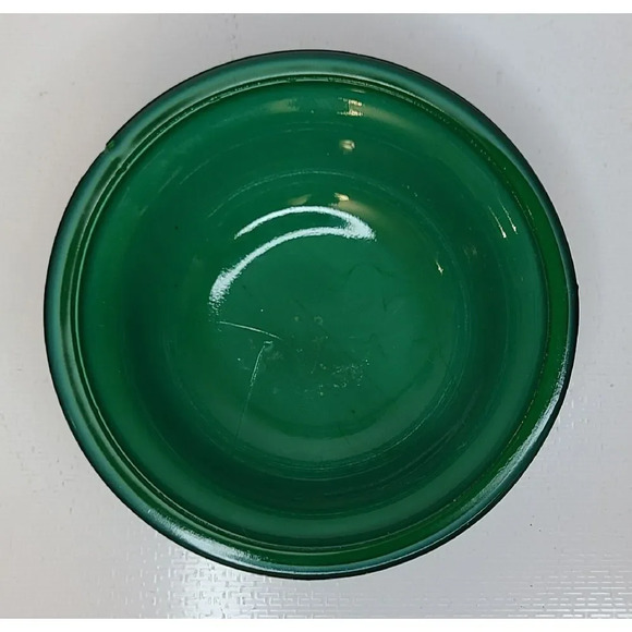 Vintage Bohemian Czech Art Deco Malachite Glass Trinket Dish by Carl Schlevogt - Picture 4 of 8